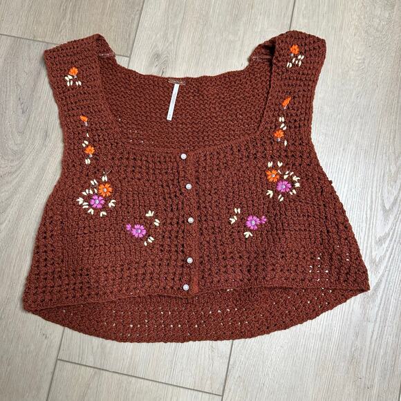 Free People Wild flower Cardi Medium - Picture 1 of 5